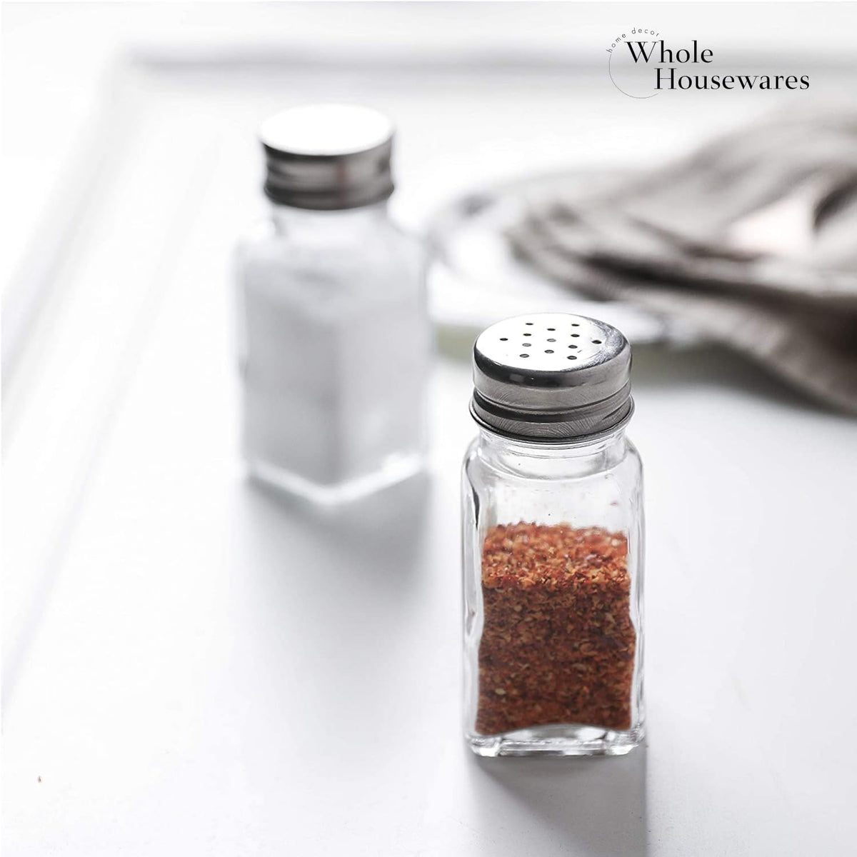 stainless steel salt and pepper shakers set | 6-Piece Pack | Best for Home Kitchen, Restaurants and Catering