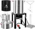 30QT Turkey Fryer & 10QT Fish Fryer Kit, 55,000 BTU Propane Cooker