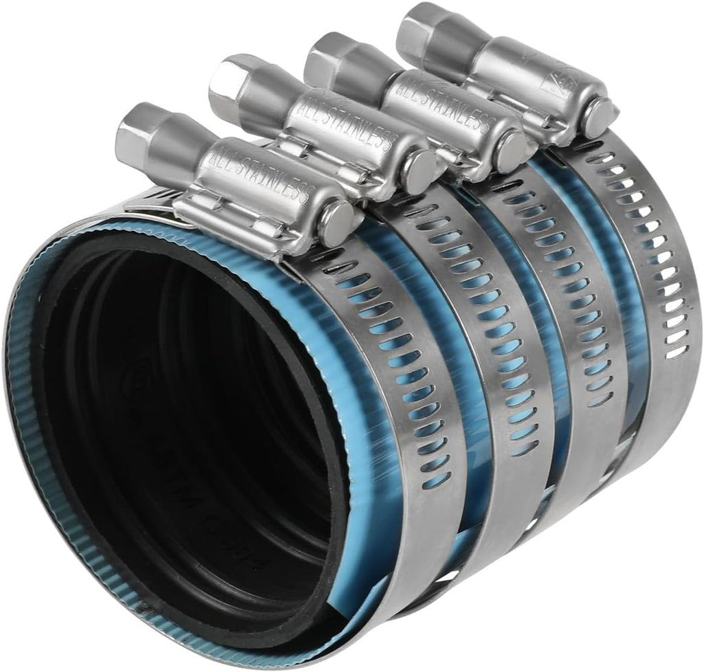 5Pcs EFIELD 3" No-Hub Coupling Colored Shield,Blue(CLAMP060-5)