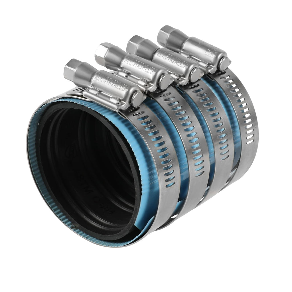 5-Pack EFIELD 8" No-Hub Coupling, Heavy Duty Colored Shield, Blue