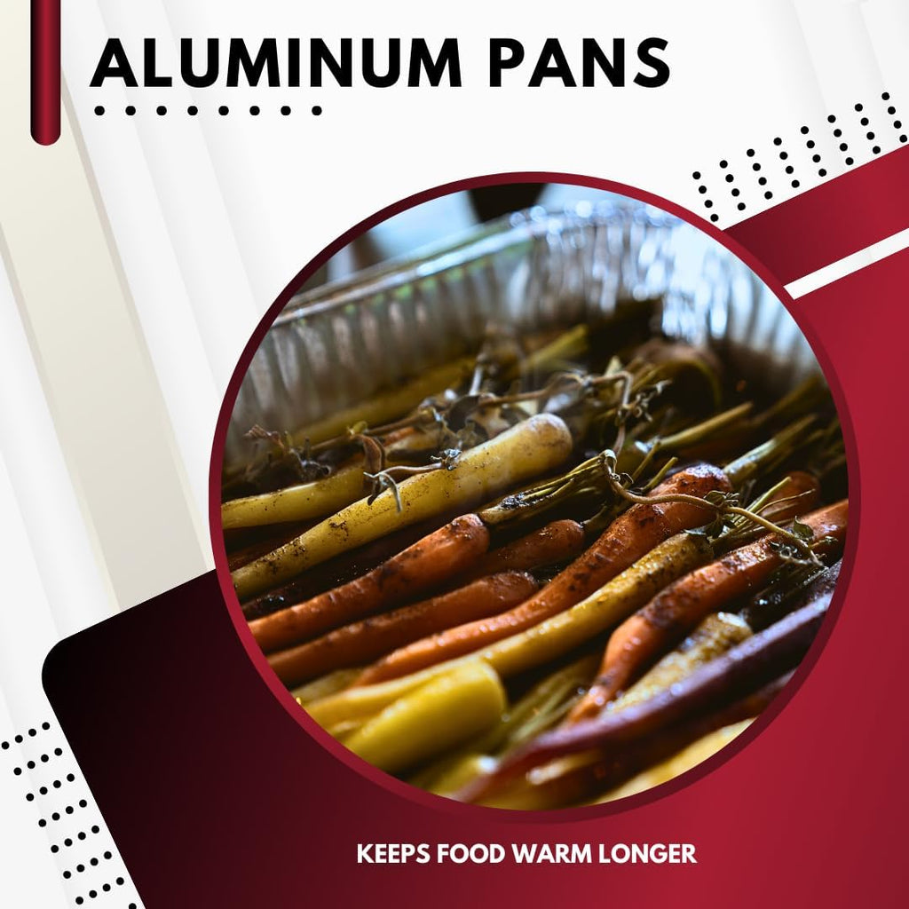 Disposable Aluminum Steam Table Foil Pans No Lids For Cooking, Baking, 10 Pack