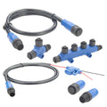 NMEA 2000 N2K Starter Kit Marine Grade Backbone Drop Cable T Connector 4 Port Tees Terminators Power Cable with Fuse for Lowrance Simrad B&G Navico Garmin Networks (Kit 2)