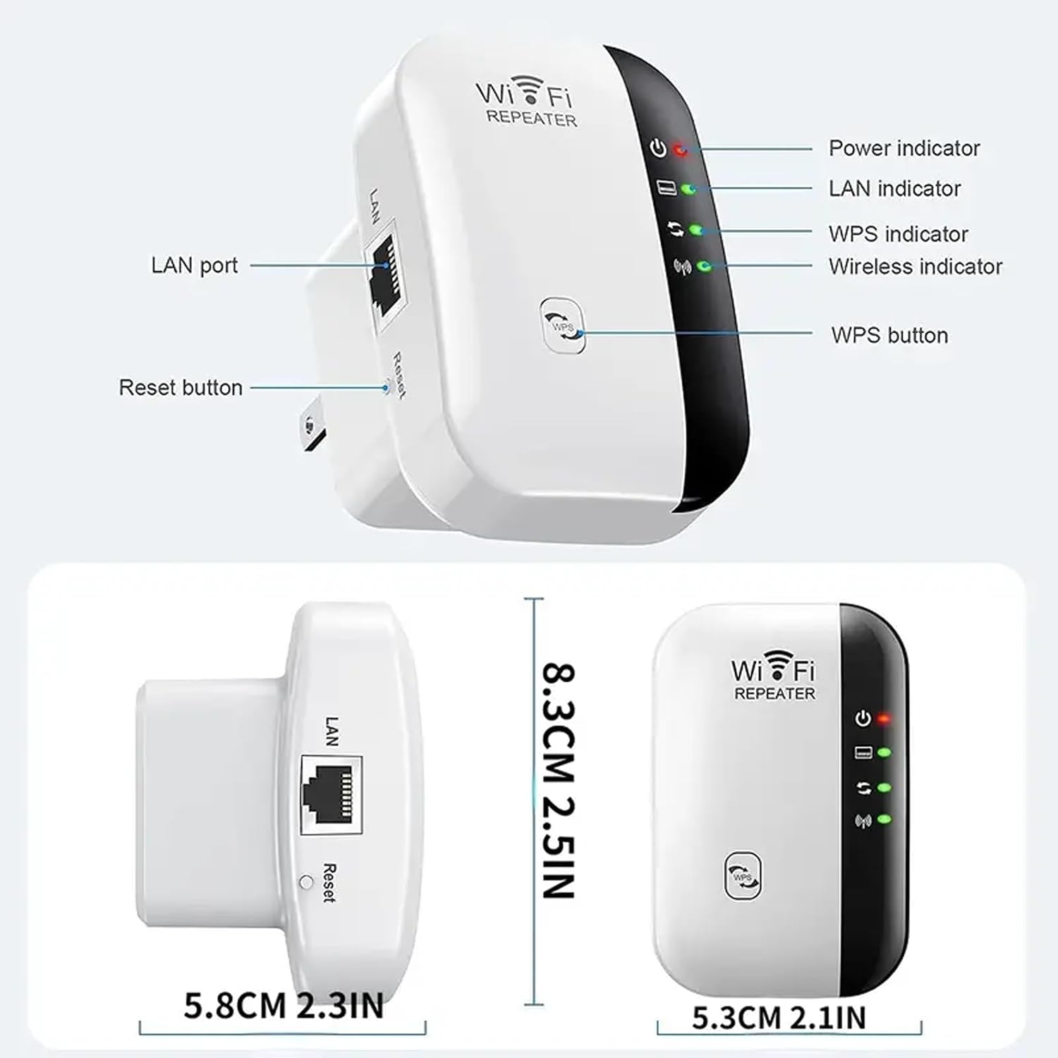 Fast WiFi Extender Signal Booster for Home, Long Range WiFi Repeater - Up to 5000 sq.ft Coverage, Easy Set Up WiFi