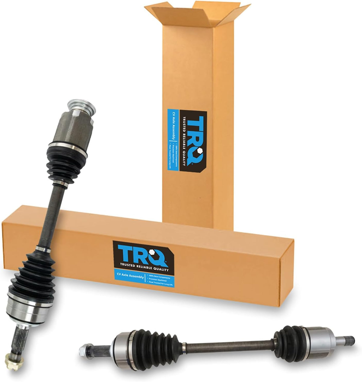 TRQ Front 2 Piece CV Axle Shaft Assembly Set