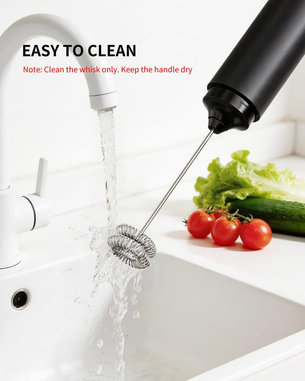 Rechargeable Milk Frother Hanheld, Dual Coil Whisk Head Electric Coffee Frother, Portable Hand Frother Wand Drink