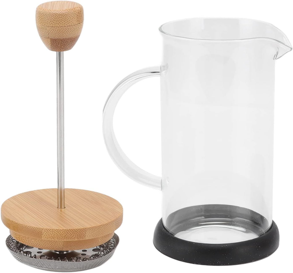 French Press Coffee And Tea Maker,Stainless Steel Glass Coffee Press,French Press Heat Resistant Hand Brewing Filter
