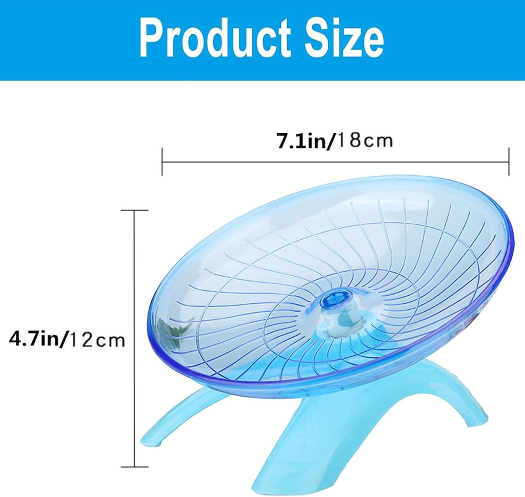 7 "Blue Small Animal Flying Saucer Running Wheel, Does not Produce Noise