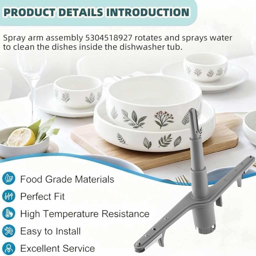 5304518927 Dishwasher Spray Arm Fits Kenmore Frigidaire Lower