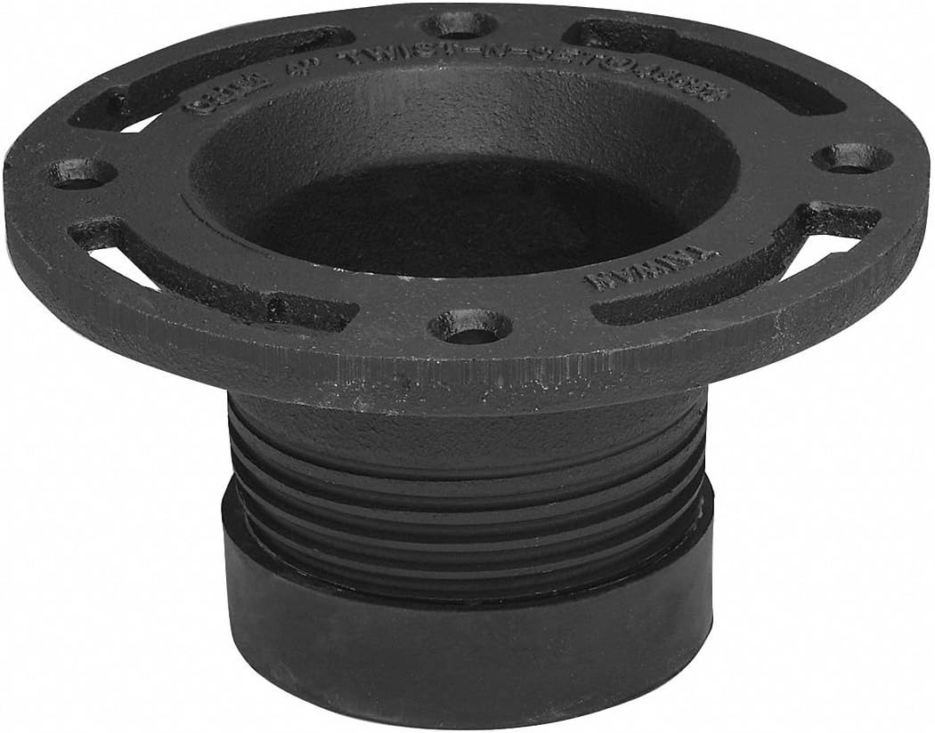 Oatey 4 in. Cast Iron Twist-N-Set closet flange