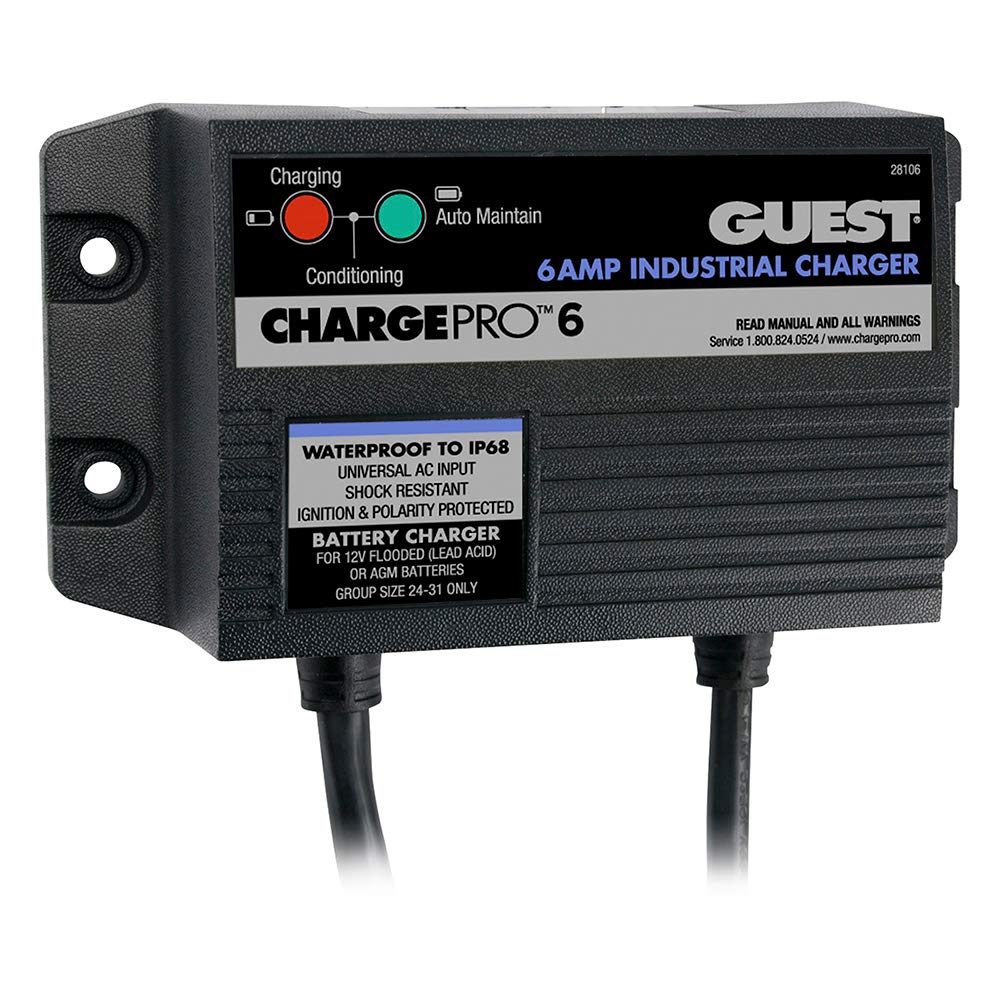 Guest ChargePro 6A 1-Bank Waterproof Onboard Battery Charger