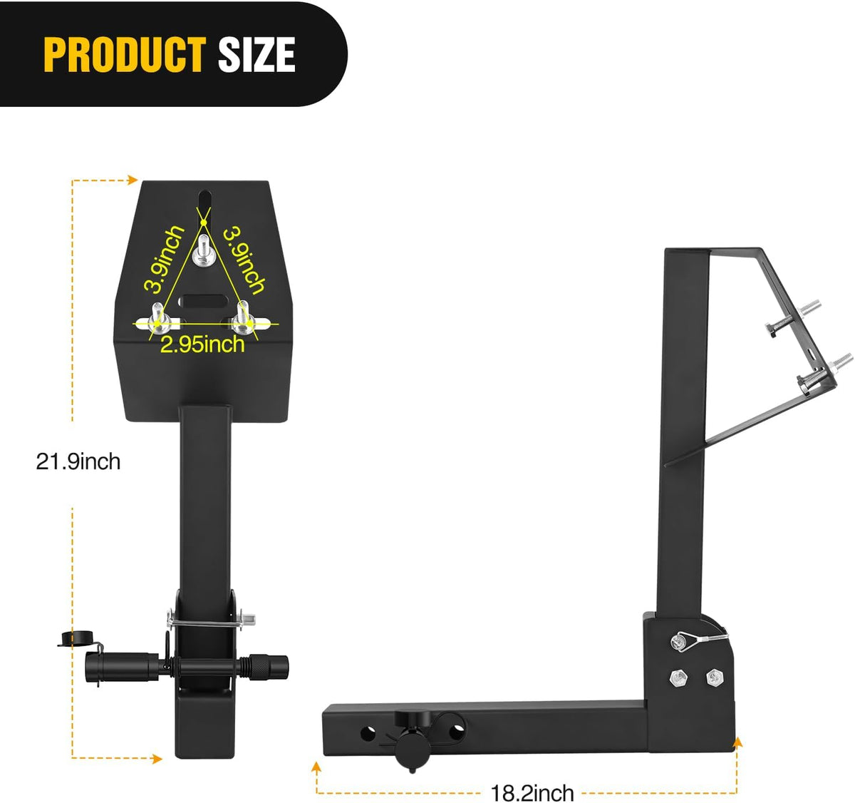 Trailer Hitch Spare Tire Carrier Adjustable Hitch Spare Tire Mount