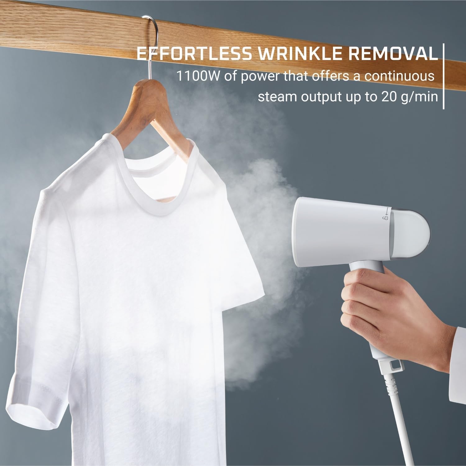 Mini Travel Steamer for Clothes, Portable Handheld Steamer with 2.3 Oz Tank, Foldable, 1100 Watts, Ironing, Travel