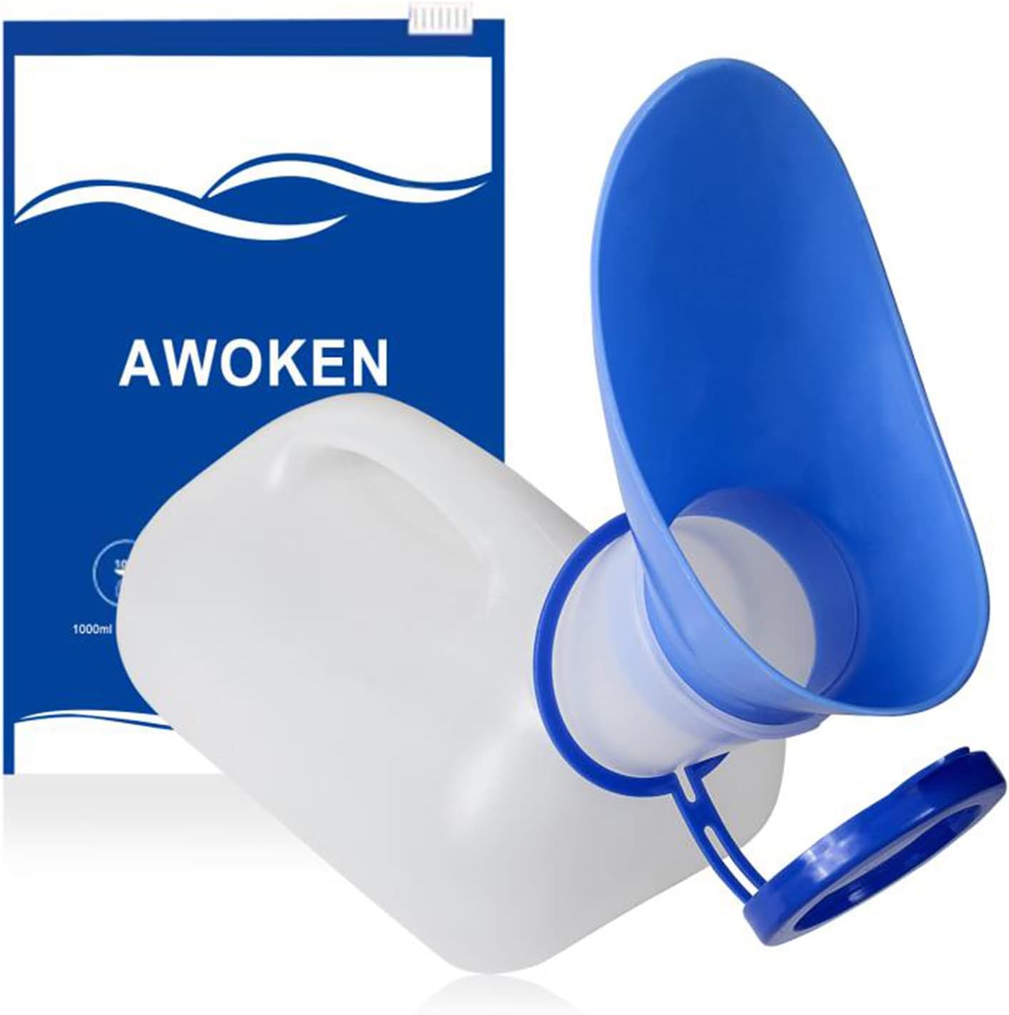 Unisex Urinal, Portable Toilet Urinal for Men and Women, Pee Bottle with a Sealed Lid and Funnel for Elderly Kids and
