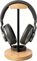 Headphone Stand Nature Wood & Metal Headset Hanger Mount Hook Gaming Holder Desktop Earphone Artful Functional