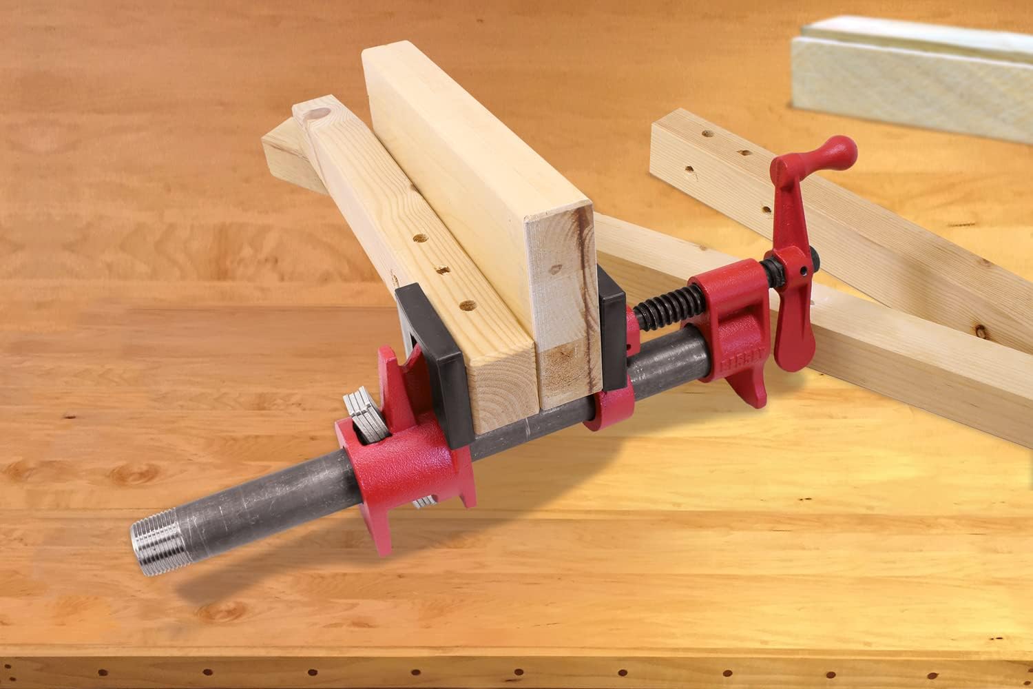 PC34-2, 3/4 In. Traditional Style Pipe Clamps - Incredibly Versatile, Easy To Assemble, Indespensable Workshop Clamp