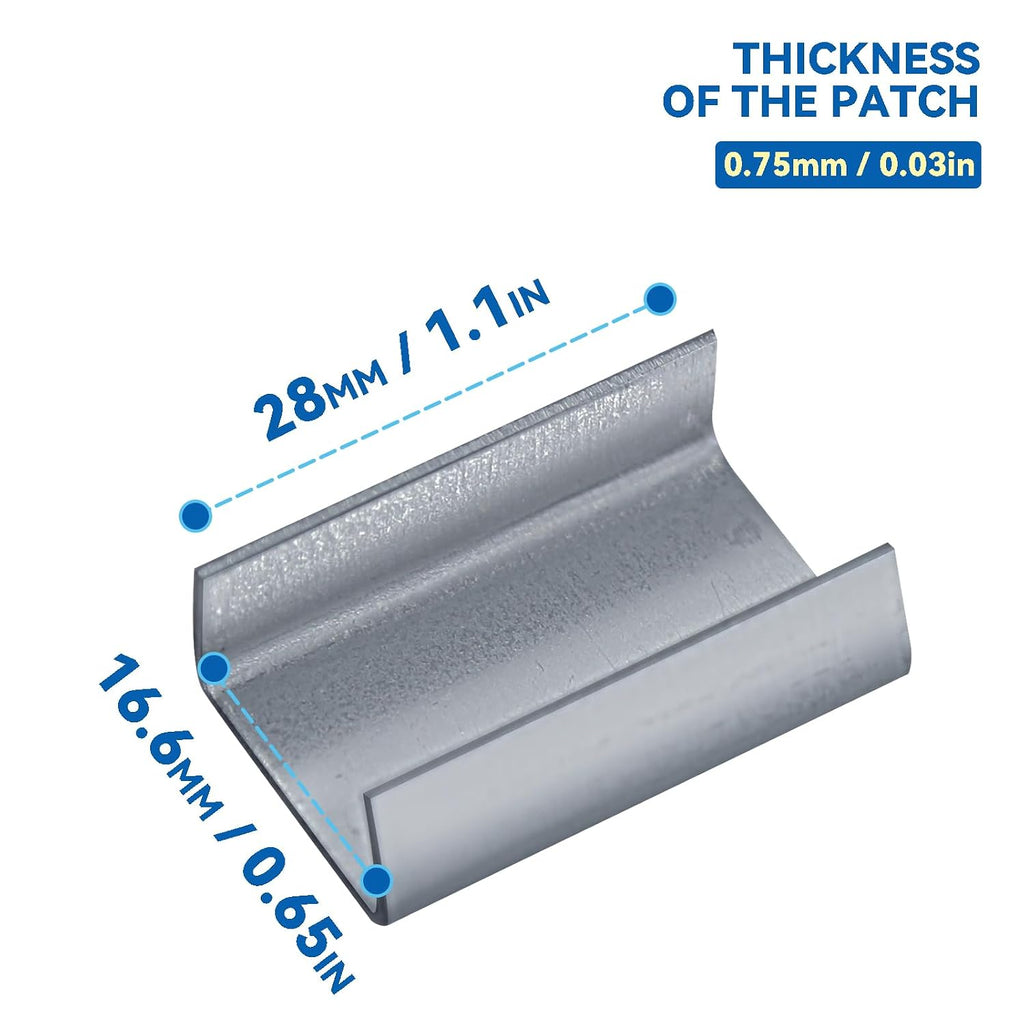 Open (Snap-on) Seals for 5/8" Width Steel Strapping Galvanized Rust Prevention Metal Clips for Heavy Pallet Banding