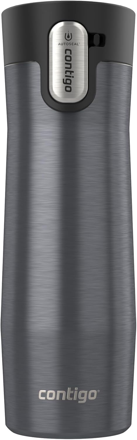 AUTOSEAL West Loop Vacuum-Insulated Stainless Steel Travel Mug with Easy-Clean Lid 20 oz Sake