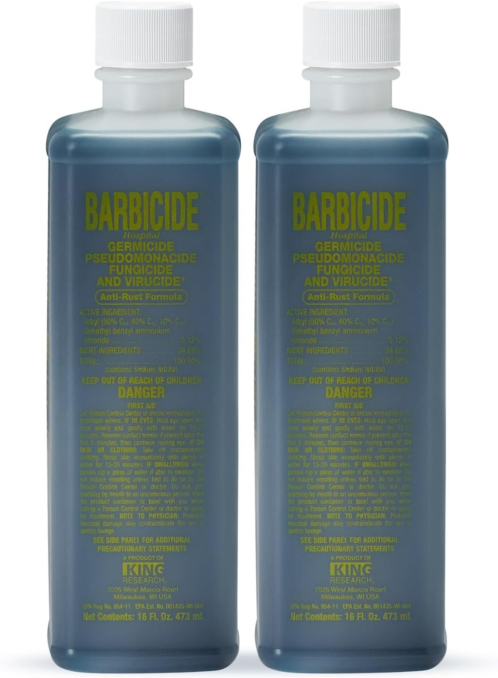Disinfectant Concentrate, Pint 16 Fl Oz, 2 Pack | EPA-Registered, Hospital-Grade Germicide, For Salons & Barbershops