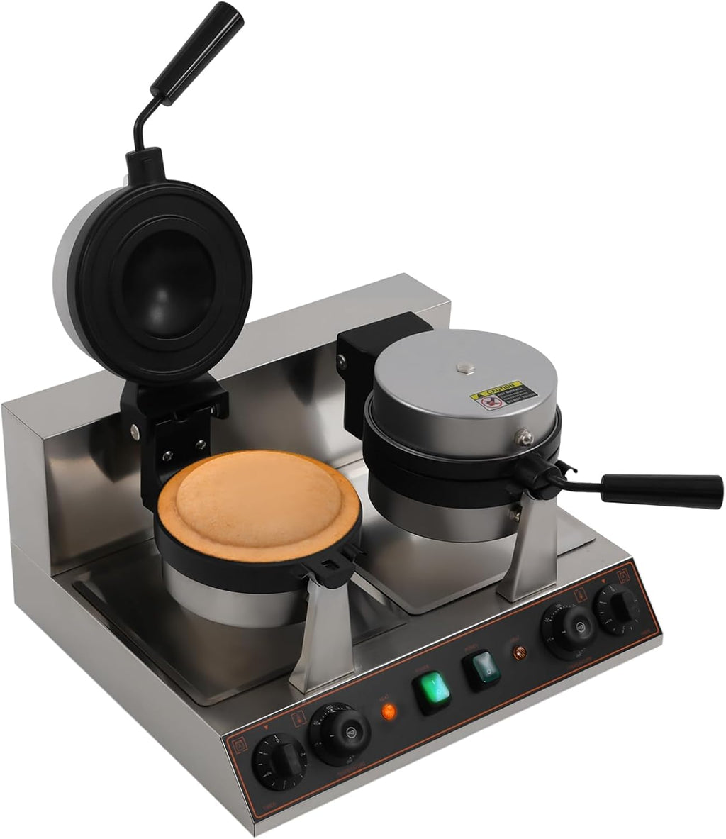 Commercial Double-Plate Panini Press, 2400W Double-Head Burger Press