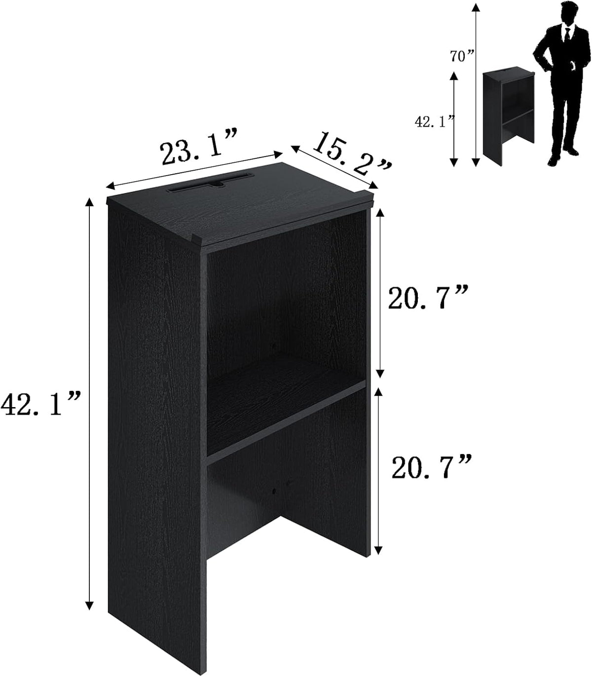 Podium Stand,Wooden Speaking Lectern,Lectern Podium for Classroom,Churches,Auditorium,Meeting Room,Reception Desk of