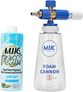 Foam Cannon S V3.0 (Thicker Snow Foam Technology) with 1/4 Inch Quick Connector for Pressure Washer & MJJC Foam