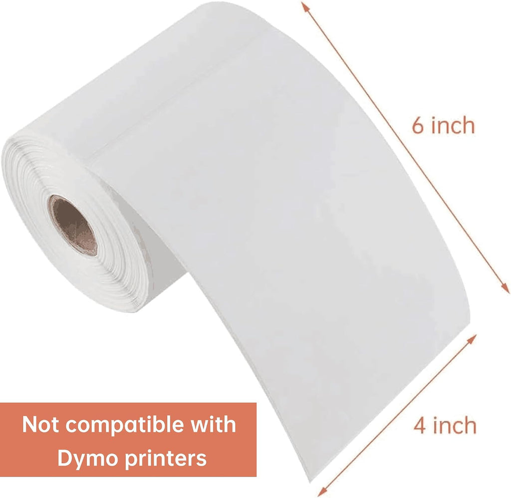 2500 PCS 4"x 6" Thermal Shipping Labels, White Perforated & Strong Adhesive Direct Thermal Labels (250 Labels/Roll)