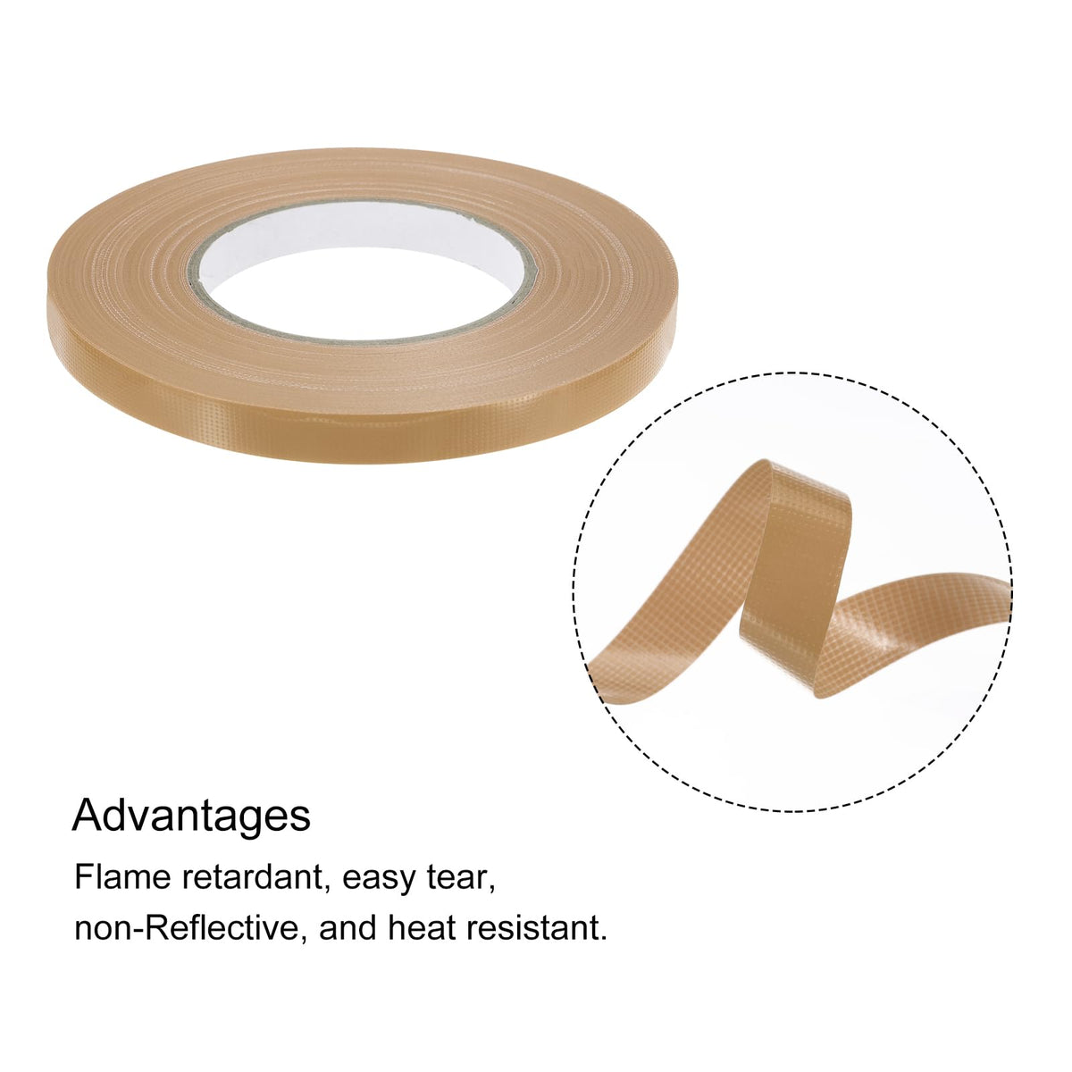 Colorful Craft Gaffers Tape Rolls Brown 1/2"x60 Yards Matte DIY