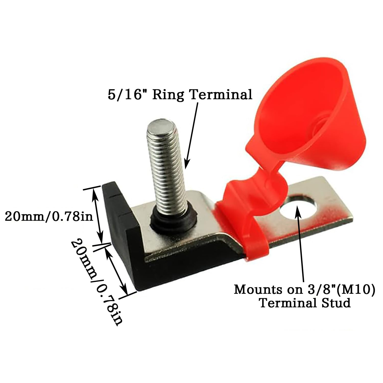 MRBF Terminal Fuse Block 250 AMP Marine Rated Battery Fuse 58V DC Max IP66 Waterproof Fuse Holder 250A