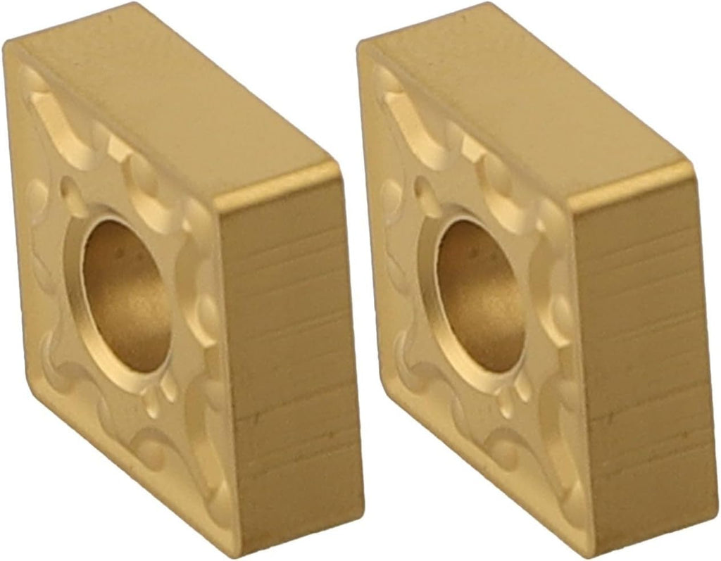 CNMG120408 MA Carbide Turning Inserts 10pcs, External CNC Tool Inserts for Metalworking, Gold Coated Indexable Inserts Compatible with CNMG 432