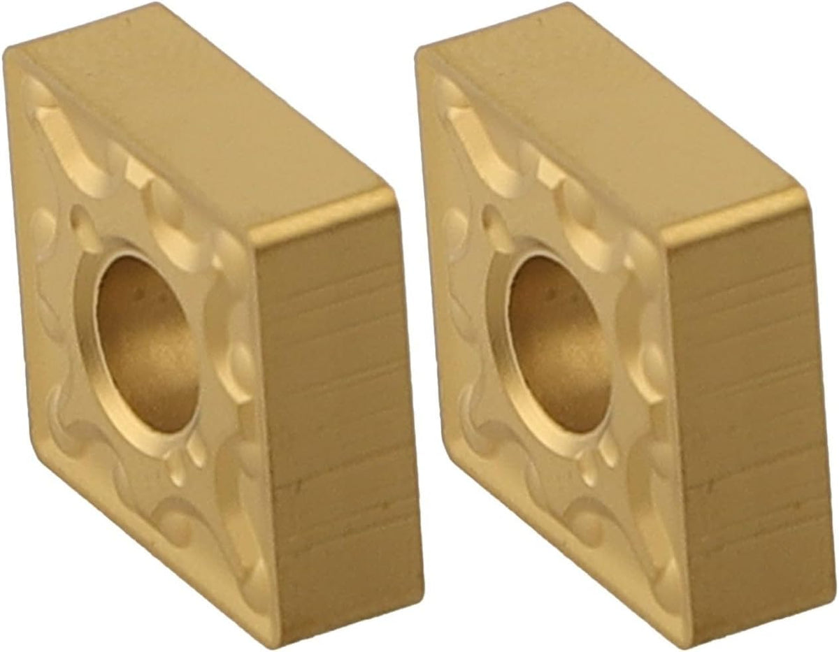 CNMG120408 MA Carbide Turning Inserts 10pcs, External CNC Tool Inserts for Metalworking, Gold Coated Indexable Inserts Compatible with CNMG 432