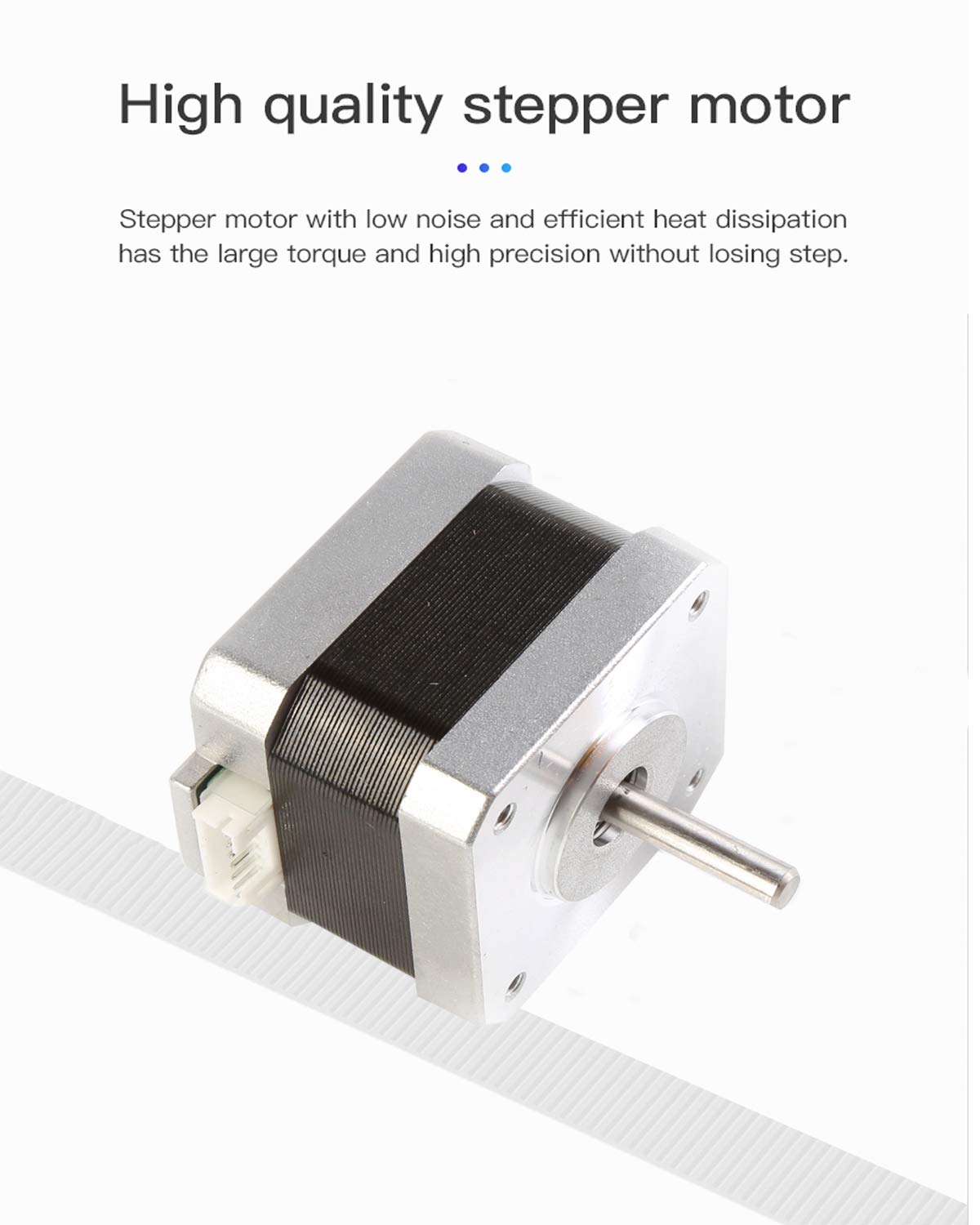 Creality 3D Printer Stepper Motor 42-34, 2 Phases 0.8A 1.8 Degrees 0.4 N.M 42-34 Stepper Motor for Creality Ender-3 X/Y/Z Axis and CR-10 Series Z Axis