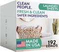 Laundry Detergent Sheets - Laundry Soap - Ultra Concentrated, Recyclable Packaging, Stain Fighting - Fresh Scent, 192