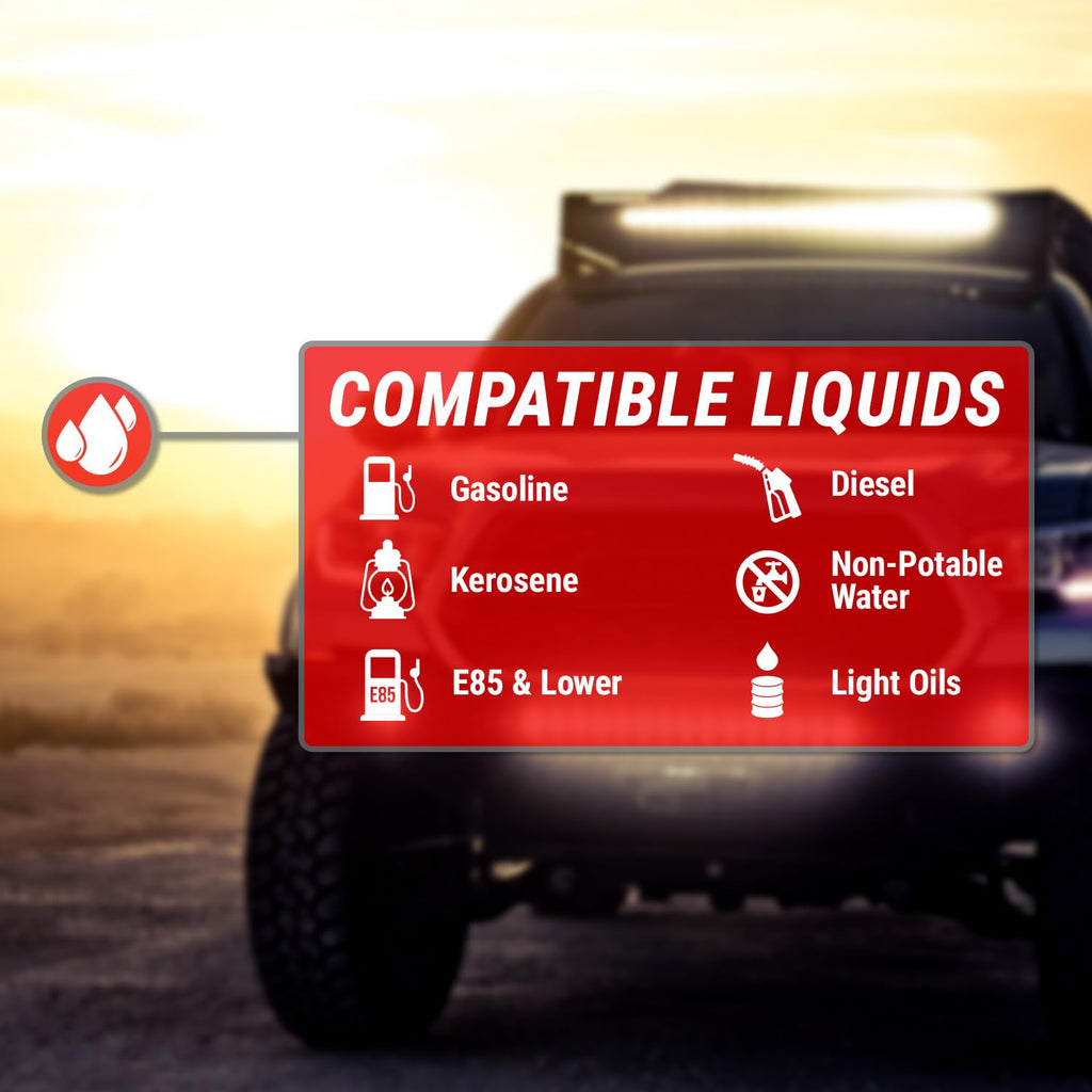 TERA PUMP Gas Diesel E15 to E85 Battery Powered Transfer Pump