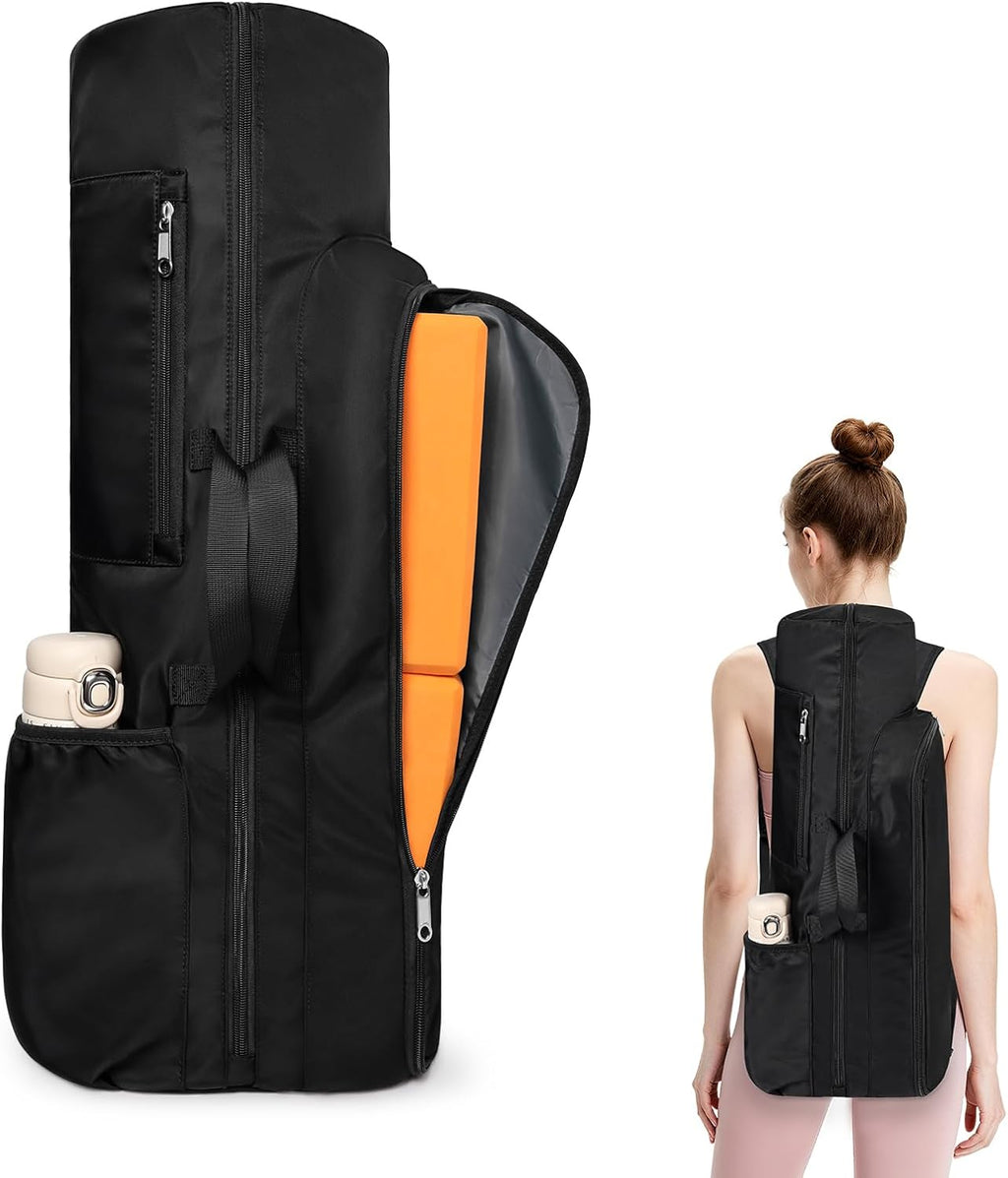 Yoga Mat Bag Backpack for Women and Men with Multi-Pockets for Mats Blocks and Accessories, Waterproof Yoga Mat
