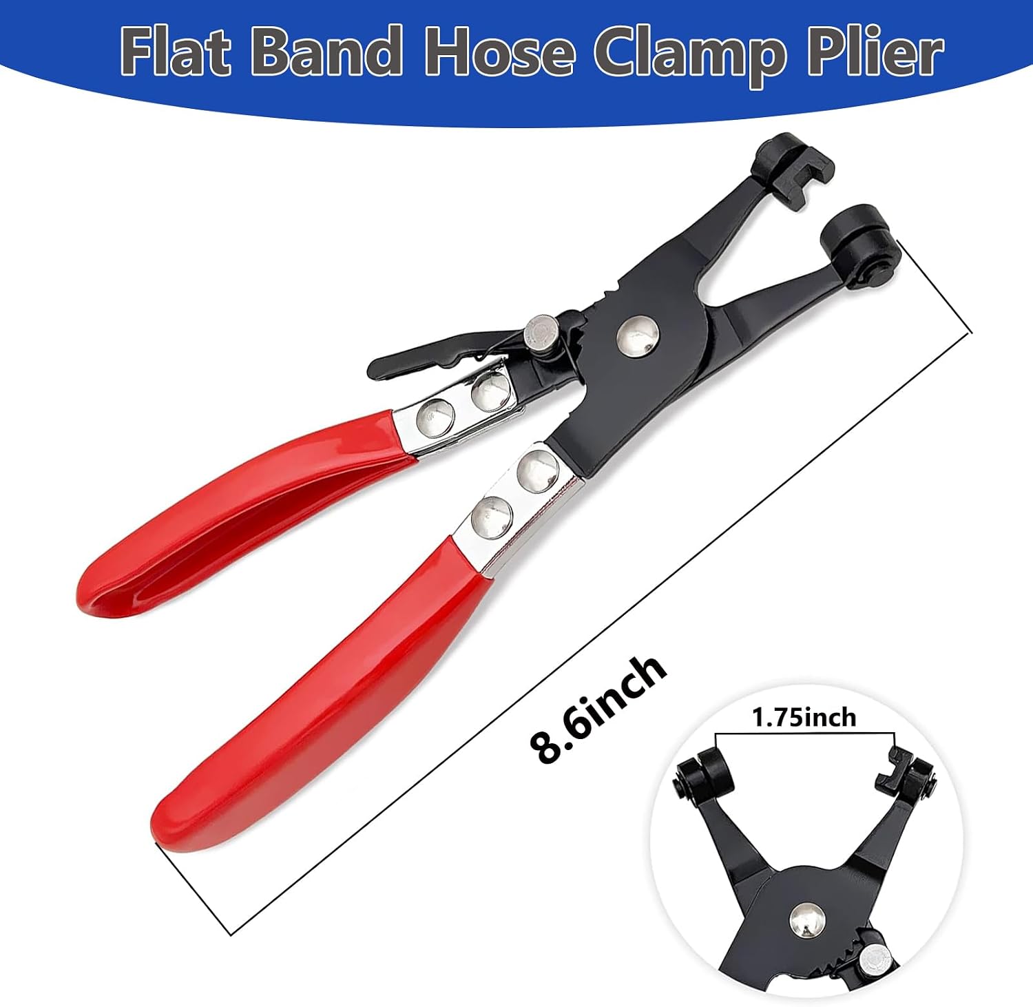 4-Pack Long Hose Clamp Pliers Tool Set -Tool for Removing Hose Clamp of Automobile Coolant, Heater, Water Hose Cord