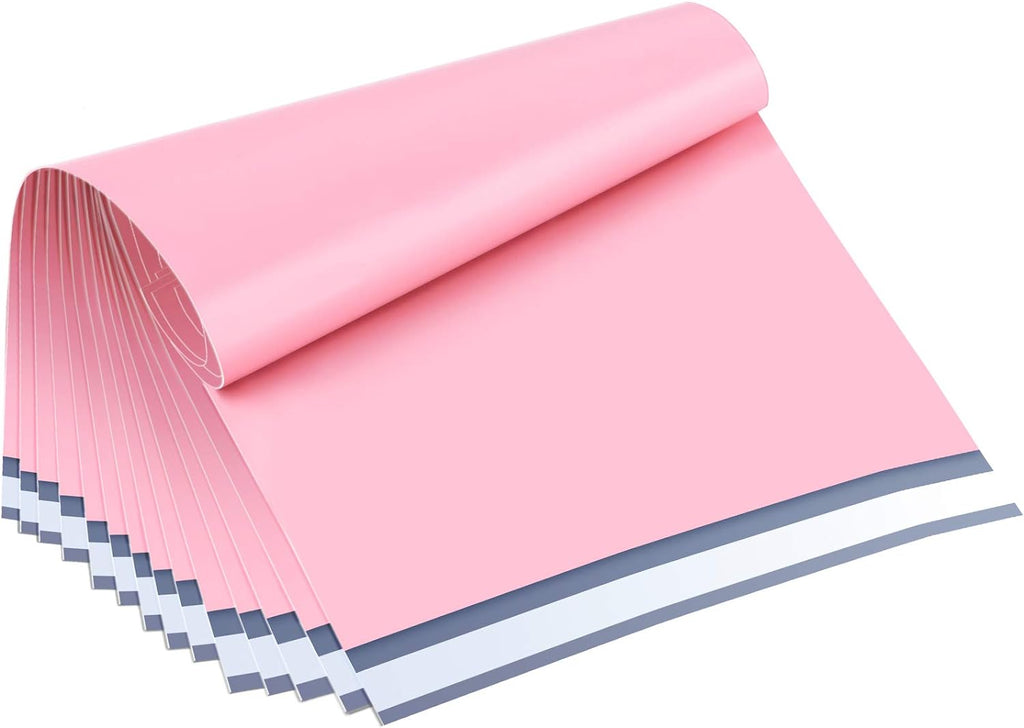 Large Poly Mailers 14.5x19 Inch Light Pink 50 Pack Shipping Bags