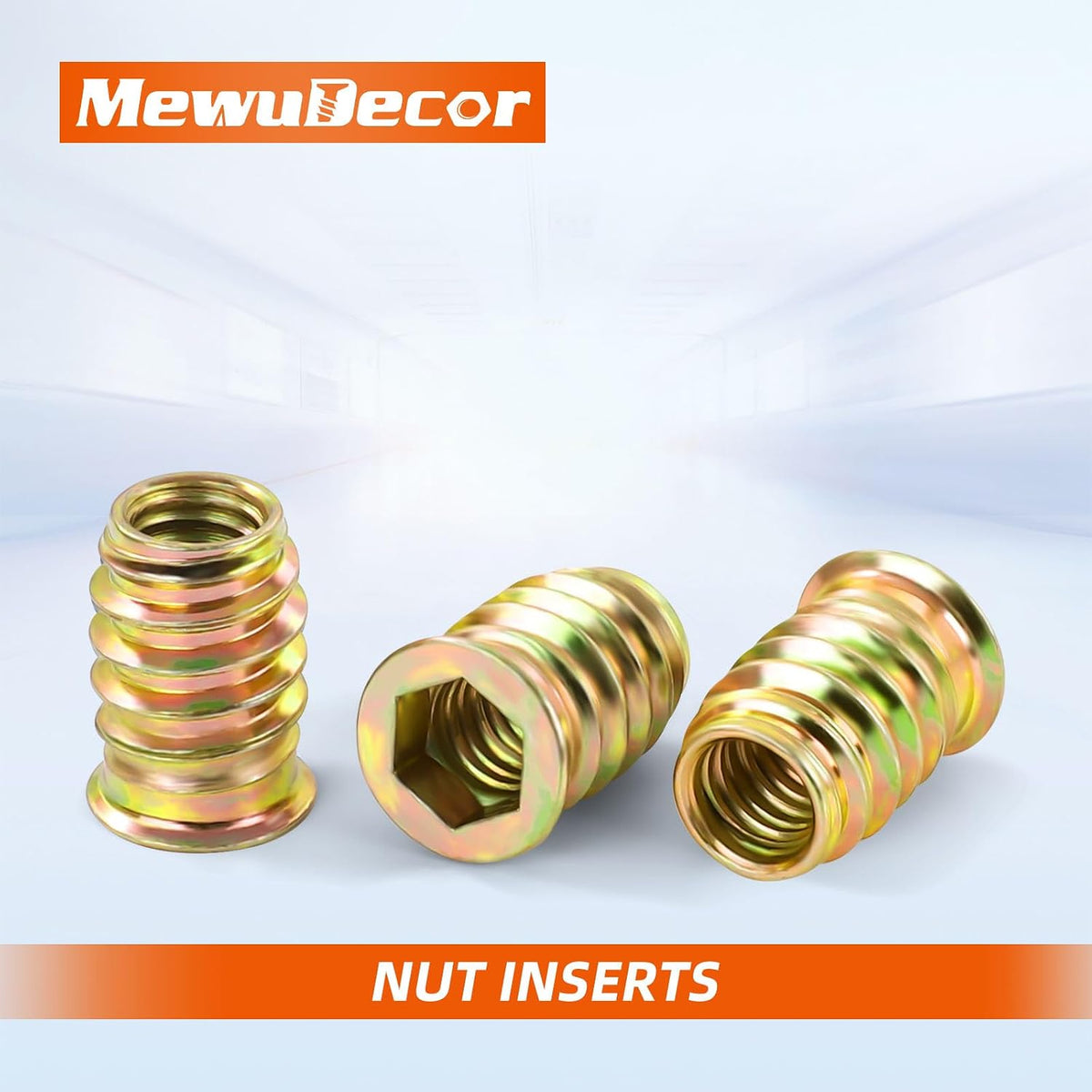 5/16"-18 Threaded Inserts for Wood Nutsert Furniture Screw-in Nut 15mm Length Hex Drive, 40 PCS