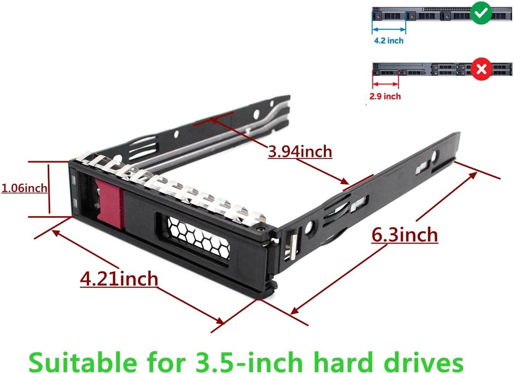 2Pcs 3.5'' Hard Drive Caddy 774026-001 for HP ProLiant Series Server
