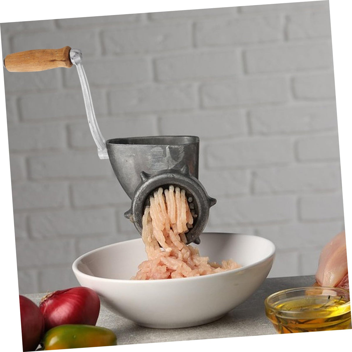 Cabilock Manual Meat Grinder Handle Hand Crank Replacement for Meat Grinder Manual Sausage Stuffer and Food Processing Easy Install Smooth Grip 6.22 X 3.93 X 0.98 in 1 pc