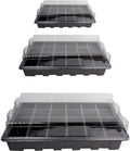 10 Pack -240 Cells -24 Grow Trays with Humidity Dome and Cell Insert - Mini Propagator for Seed Starting and Growing