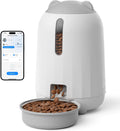 Automatic Cat Feeder with App, WiFi Auto Cat Feeder, 3L Slow-Feed Cat Food Dispenser for Dry Food, Dual Power Supply