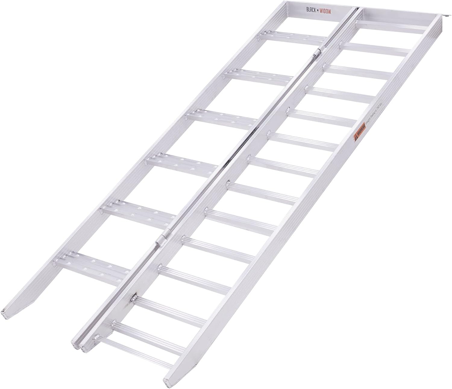 Aluminum Folding Motorcycle Ramp with Steps, 750 lb Capacity | Portable Loading Ramp and Storage Accessory for