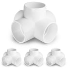5 Way PVC Fittings 2 Inch - Fits 2" SCH40 PVC Pipe - White, 4pcs