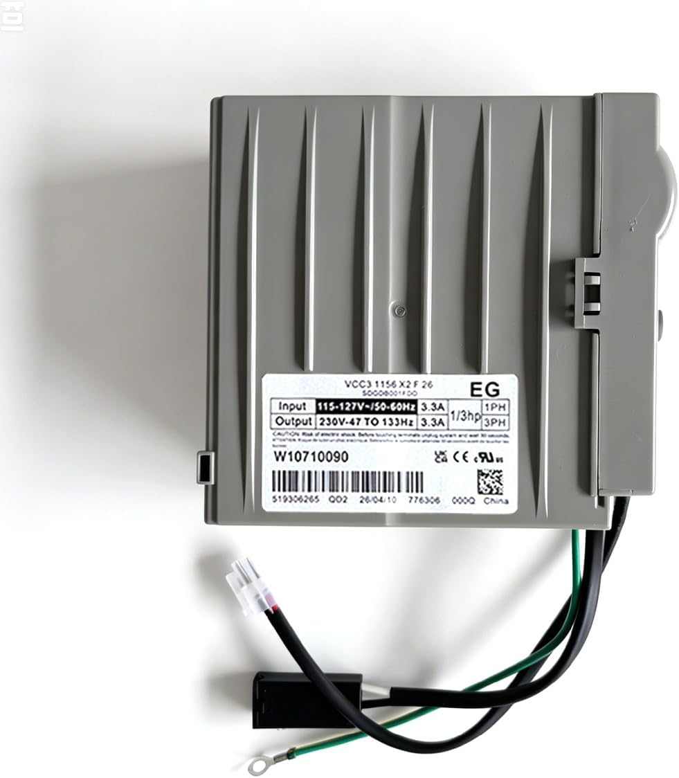 Upgraded Refrigerator Inverter Control Board VCC3 1156 M4 F 9B, 3.3A Output, Compatible with Major Refrigerator Brands, Replaces W10710090, W10154805, W10893917, WR55X10490, Latest Manufacturing
