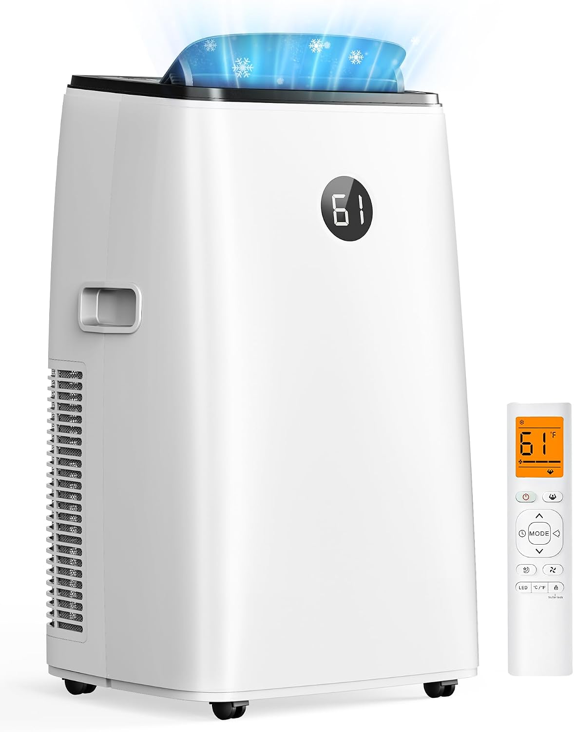 14000 BTU Portable Air Conditioner for Large Rooms up to 700 Sq. Ft., 3-in-1 Portable AC Unit with Fan, Dehumidifier