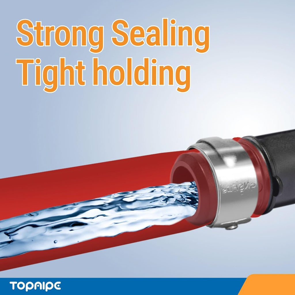 (Pack of 5) Topaipe 1 Inch PEX Poly Crimp Coupling