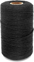 Black Twine String,Cotton Bakers Twine 656 Feet Cotton Cord Crafts Gift Twine String Christmas Holiday Twine