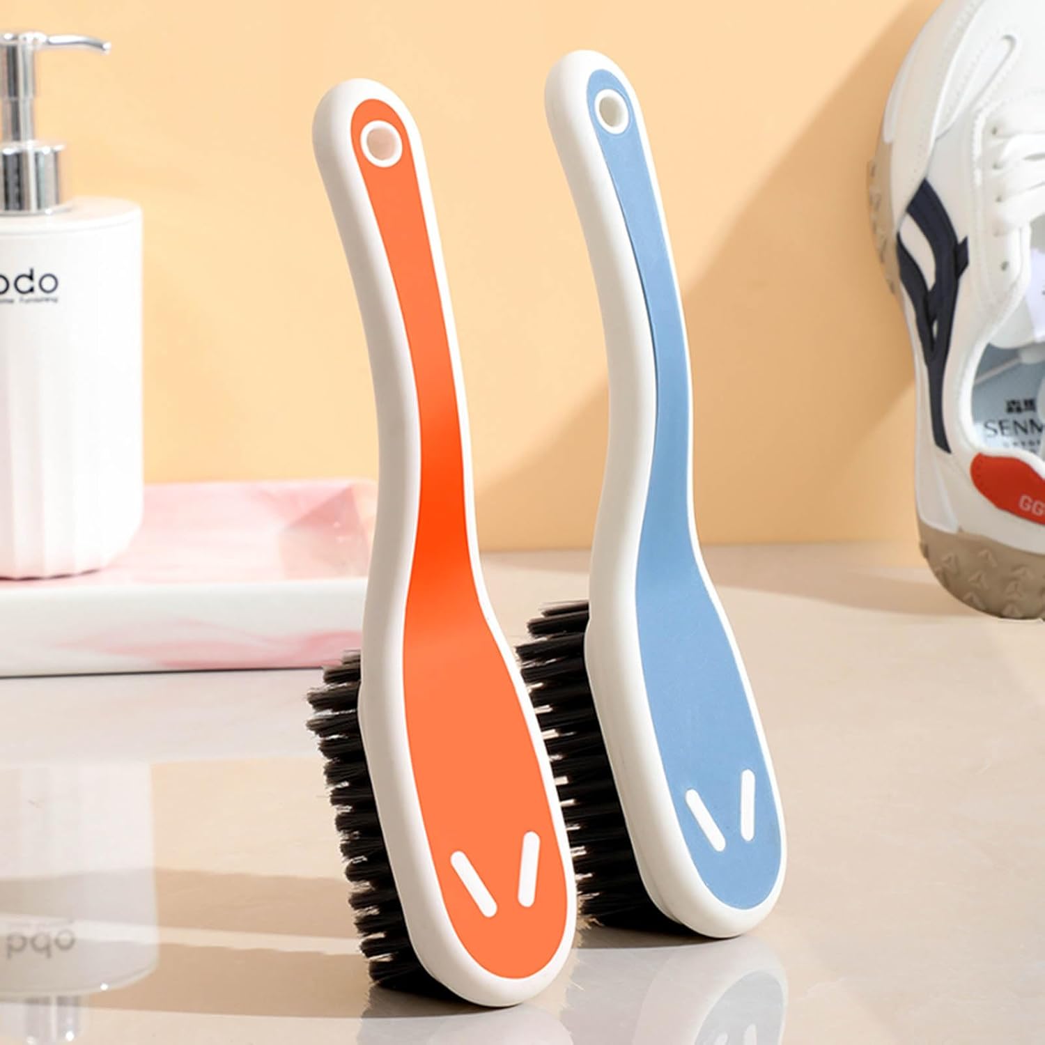 Soft Bristle Scrub Cleaning Brush Stain Remover Brush Fabric Cleaning Brush Laundry Brush Small Scrub Brush Cleaner