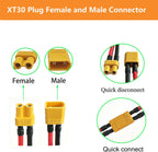 XT30 Plug Connector,16AWG XT30 Pigtail,10CM Silicone Wire.