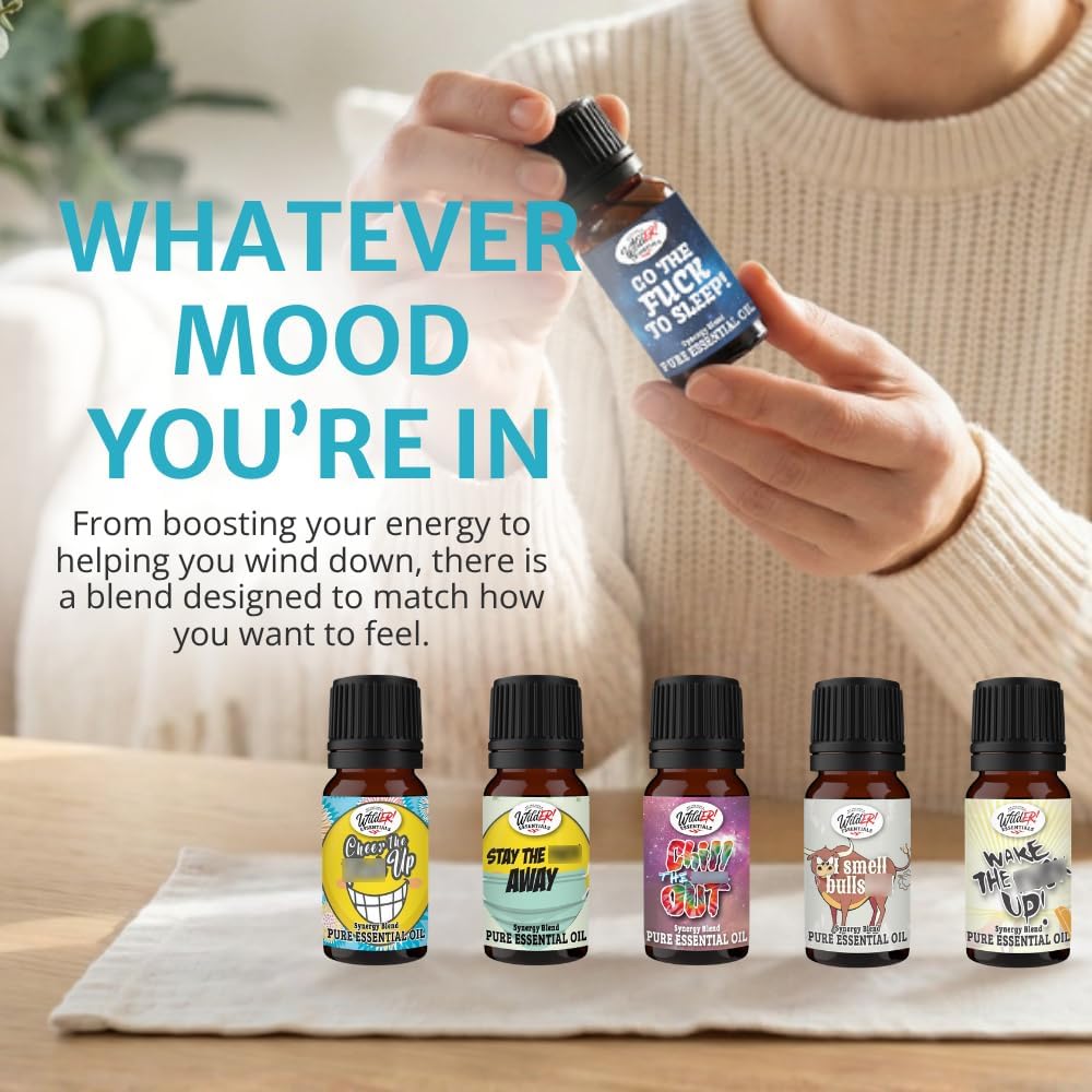 Wild Essentials Go The F to Sleep Essential Oil Blend, Soothing Bedtime Aromatherapy Oil for Diffusers, 100% Pure